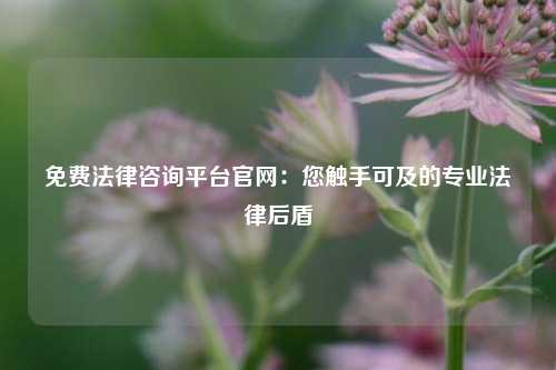 免费法律咨询平台官网：您触手可及的专业法律后盾