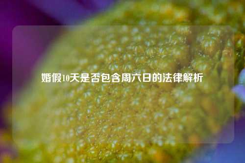 婚假10天是否包含周六日的法律解析
